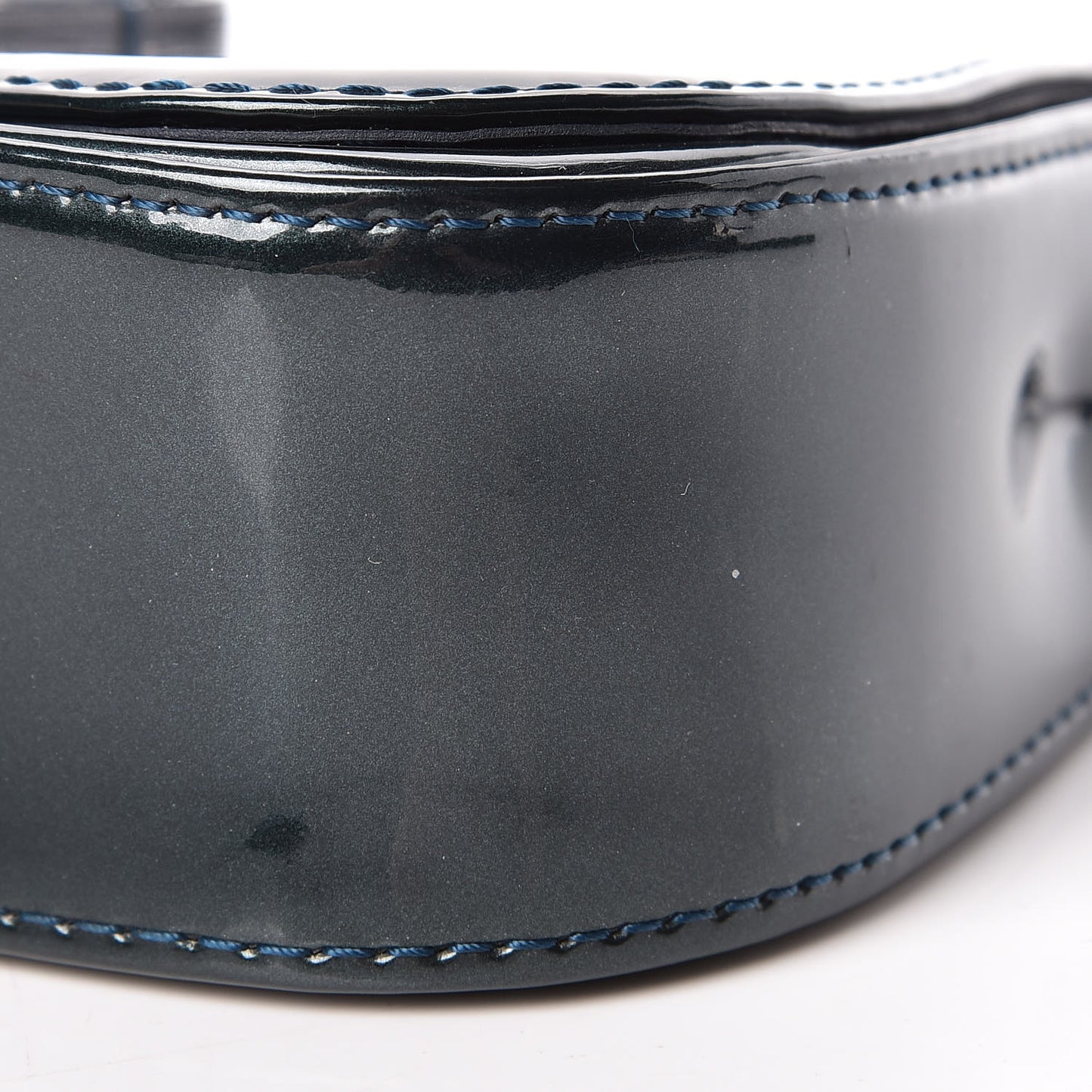 Patent Sobe Clutch Blue Nuit