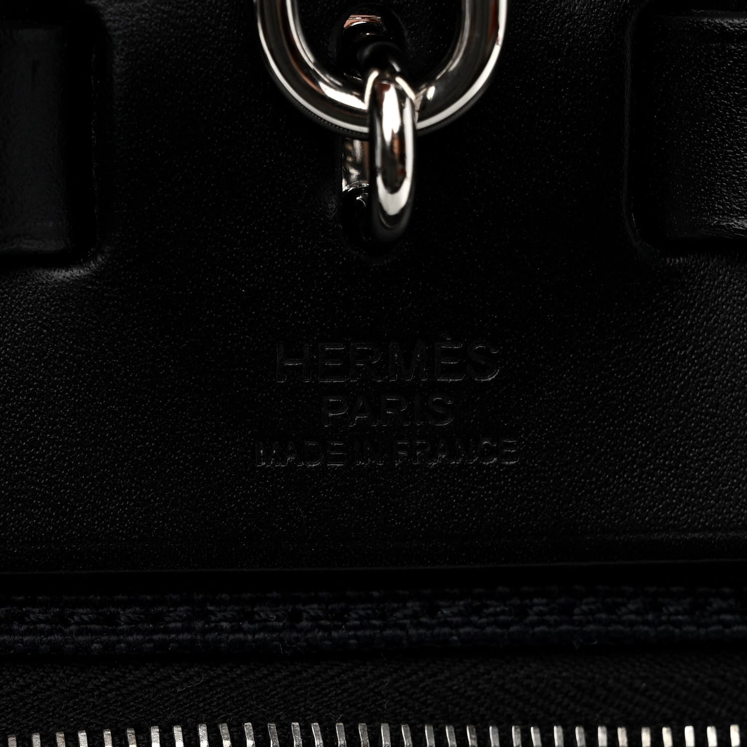 Hermes Military Toile Vache Hunter Herbag Zip Retourne 31 PM Black 7 of 12