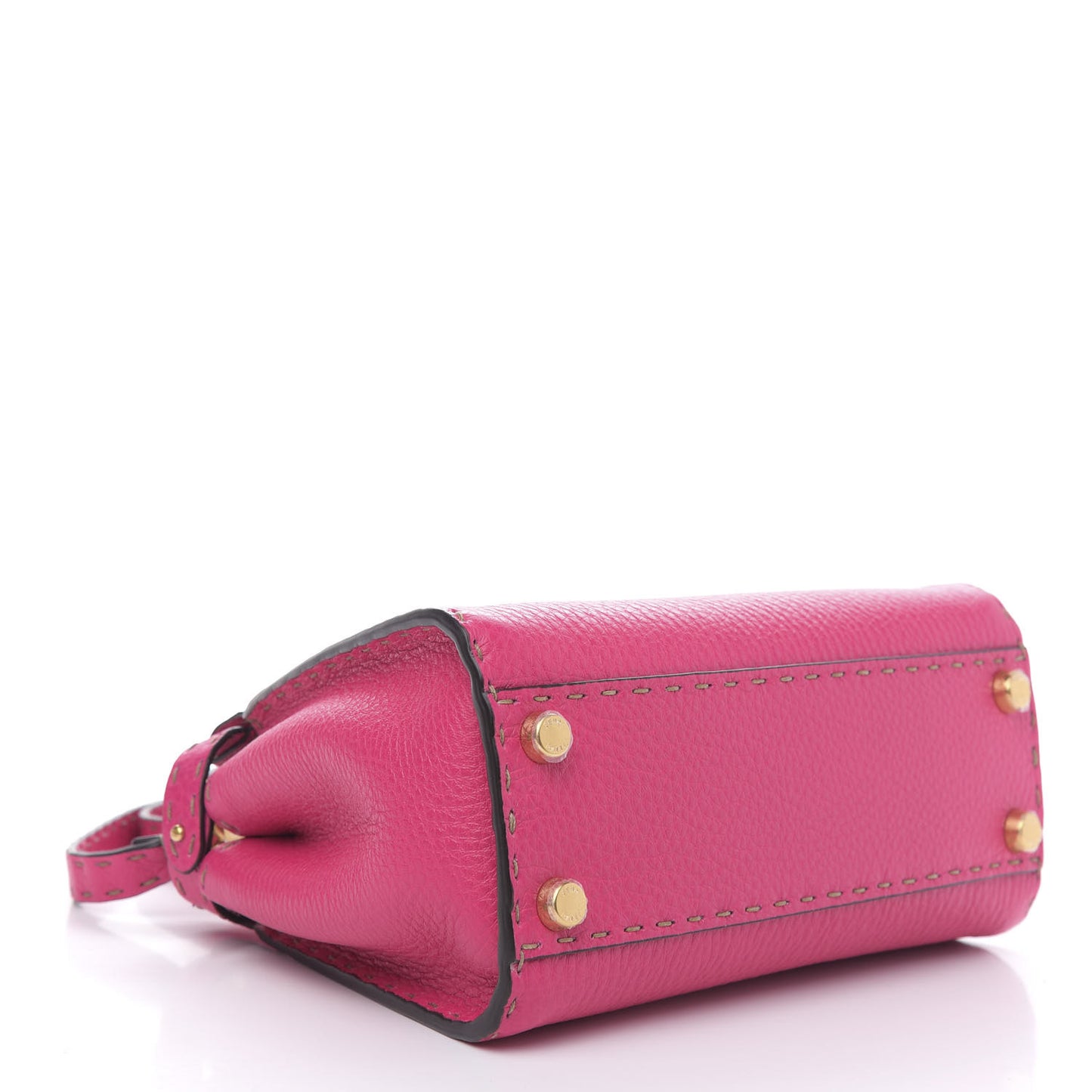 Cuoio Romano Selleria Mini Peekaboo Iconic Satchel Fuxia