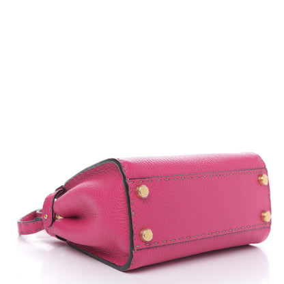 Fendi Cuoio Romano Selleria Mini Peekaboo Iconic Satchel Fuxia 4 of 10