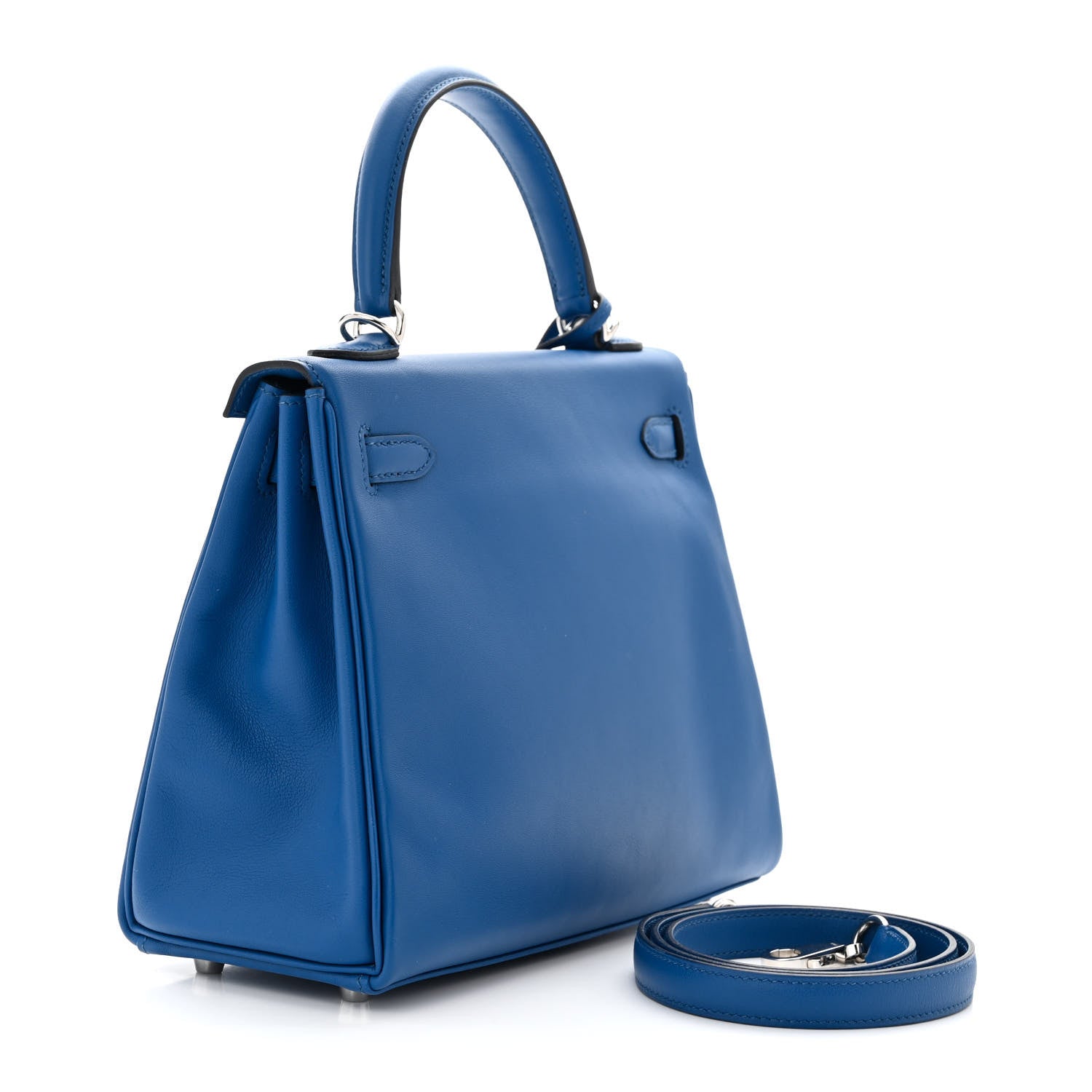 Hermes Swift Kelly Retourne 25 Bleu France 3 of 11