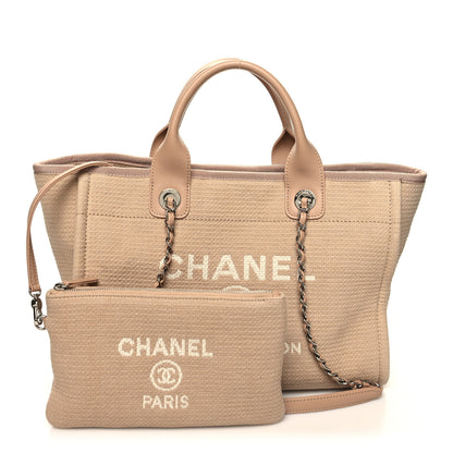 Chanel Mixed Fibers Small Deauville Tote Beige 3 of 13