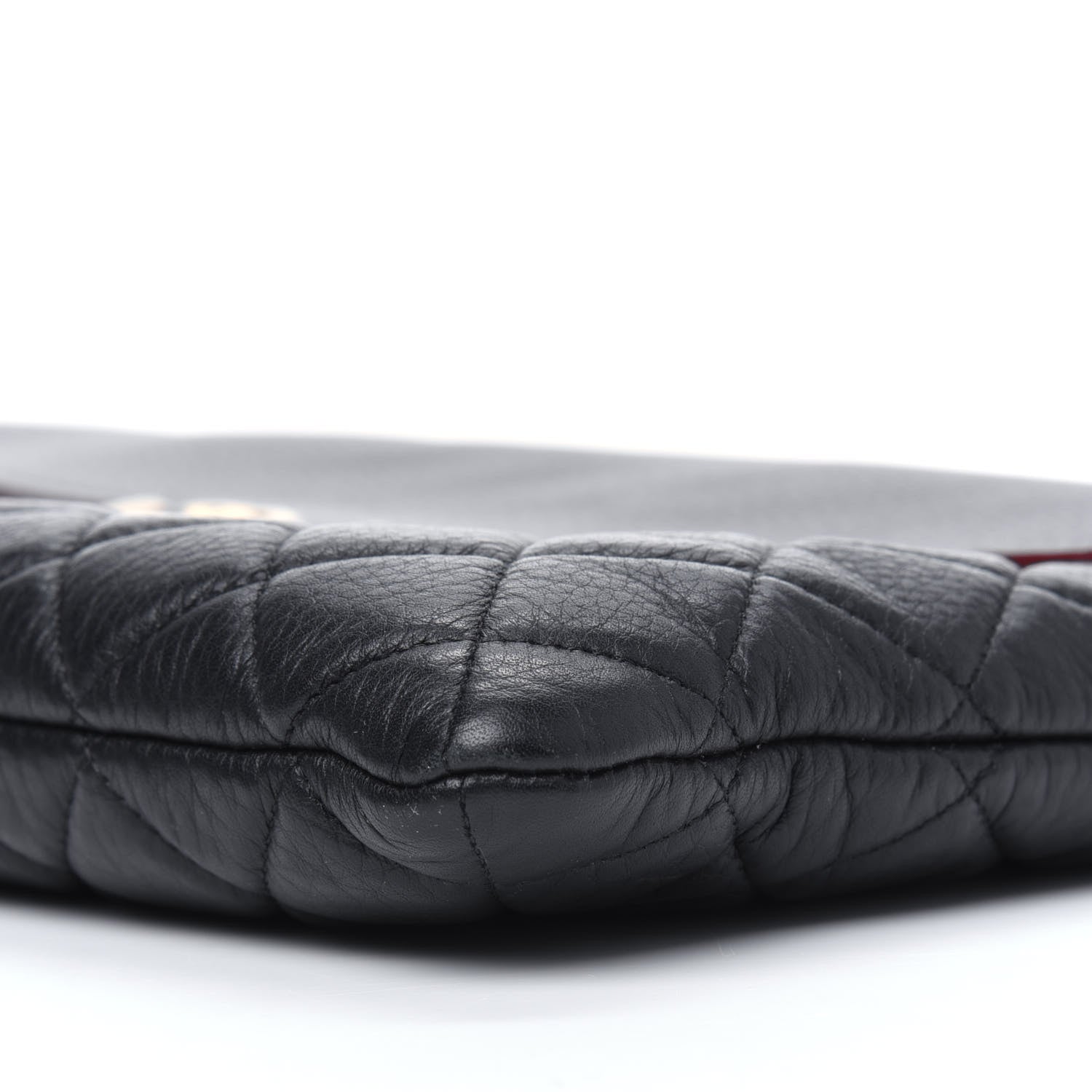 Chanel Grained Calfskin Quilted Large Archi Chic Cosmetic Case Black 13 of 16