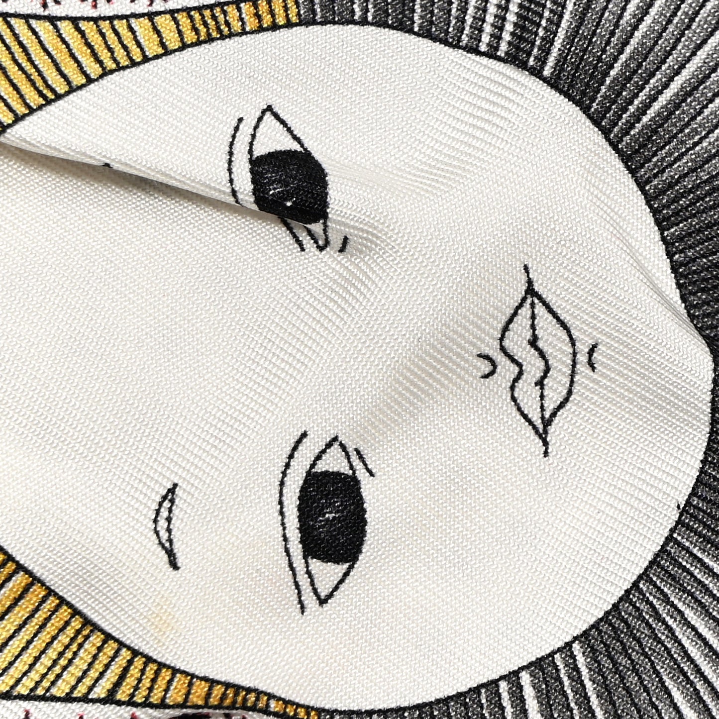 CHRISTIAN DIOR Silk Le Soleil Tarot Mitzah Scarf Off White