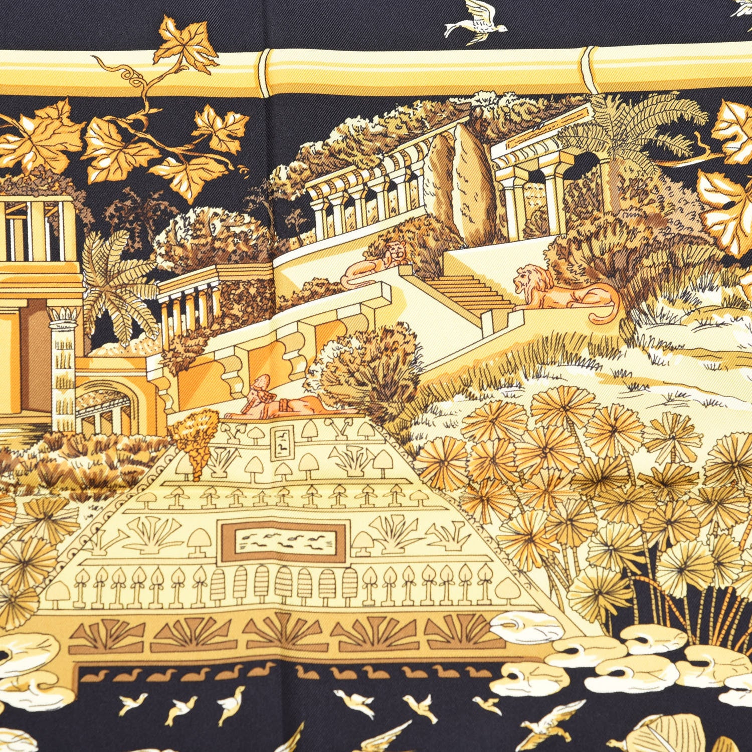 Hermes Silk Jardins D Hiver Scarf 90 4 of 10