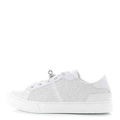 Hermes Calfskin Perforated Day Sneakers 38 White 1 of 8