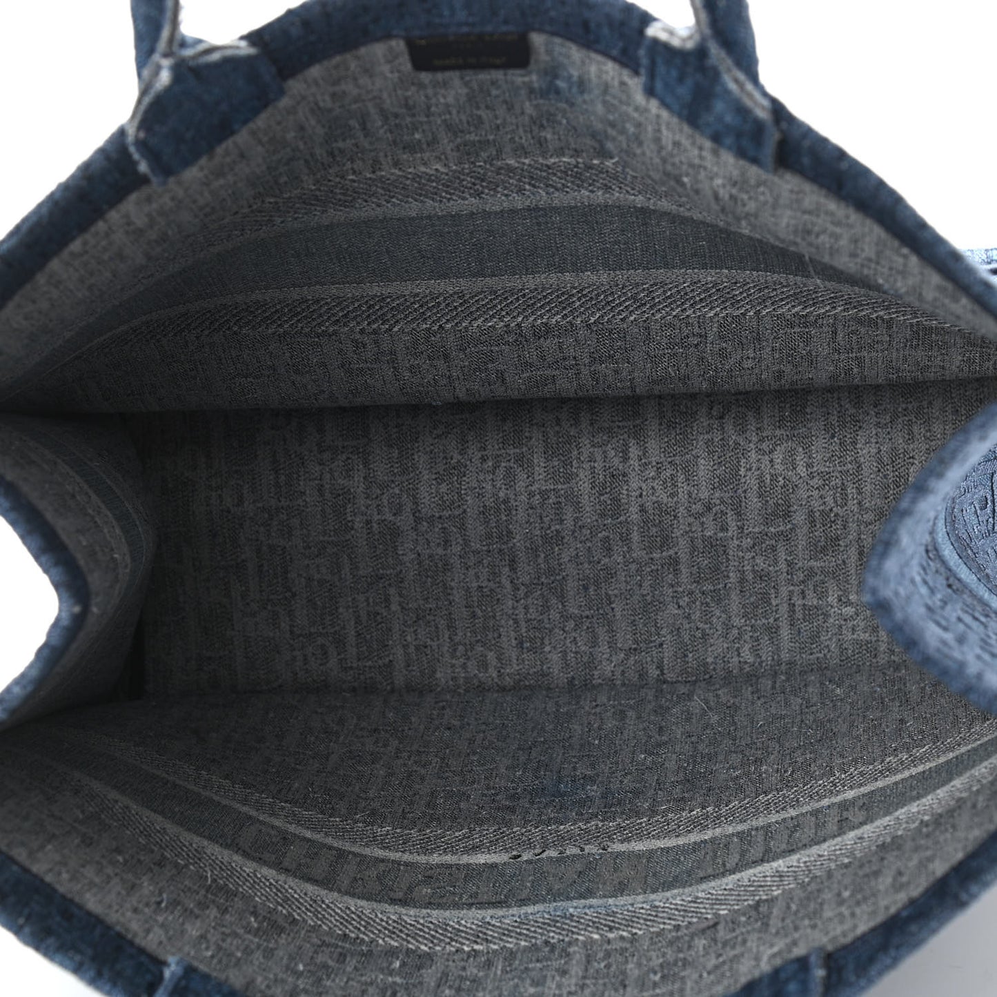 Oblique Denim Book Tote Denim Blue