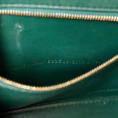 Balenciaga Shiny Calfskin Crocodile Embossed Small Hourglass Top Handle Bag Forest Green 7 of 10