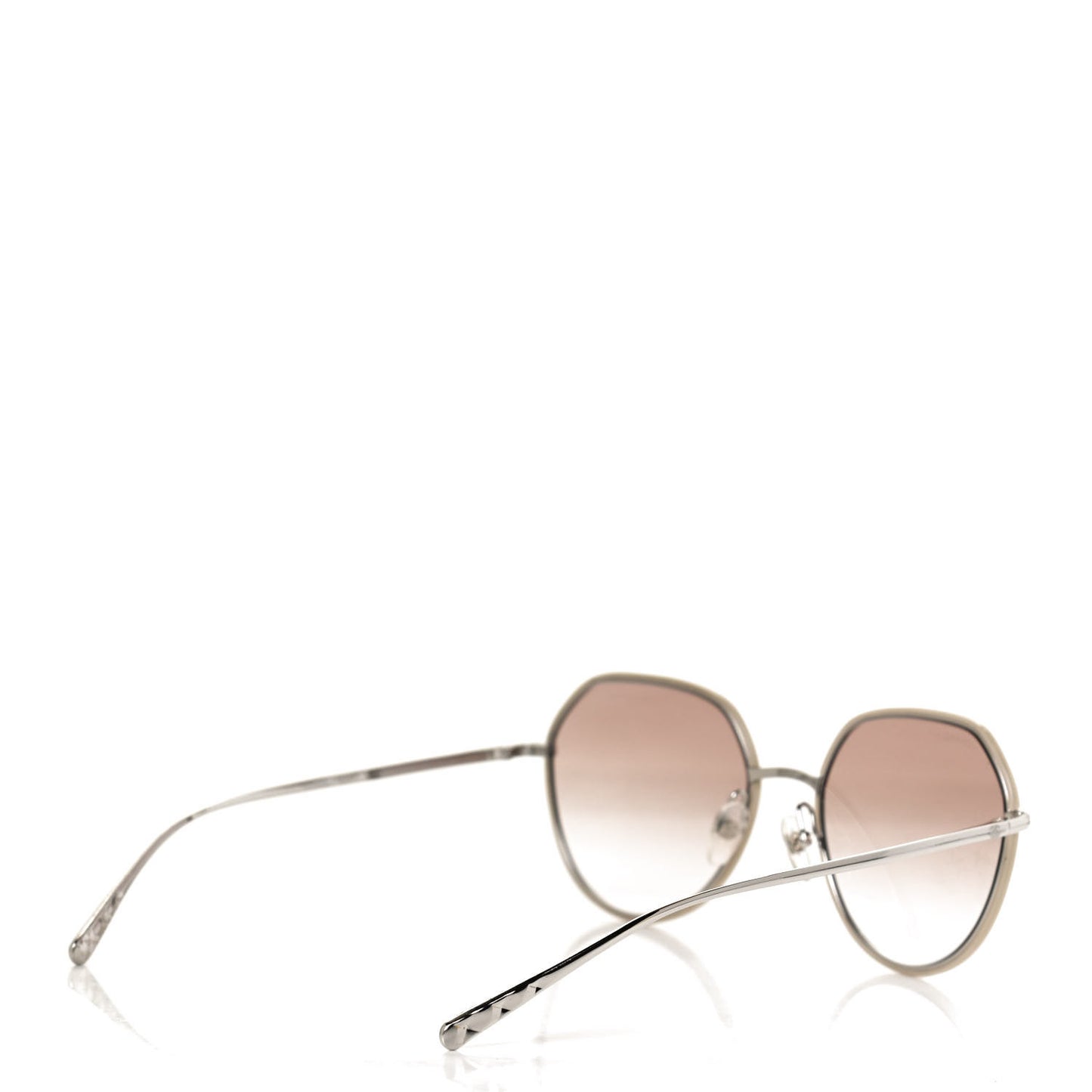 Round Sunglasses 4251-J Silver Brown