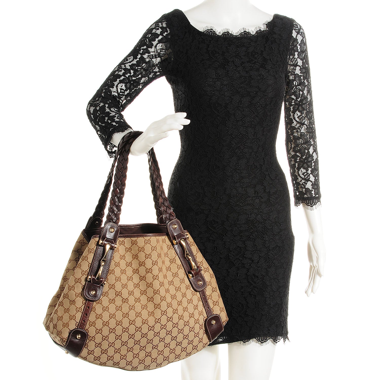 Gucci Monogram Medium Pelham Shoulder Bag Brown 2 of 7