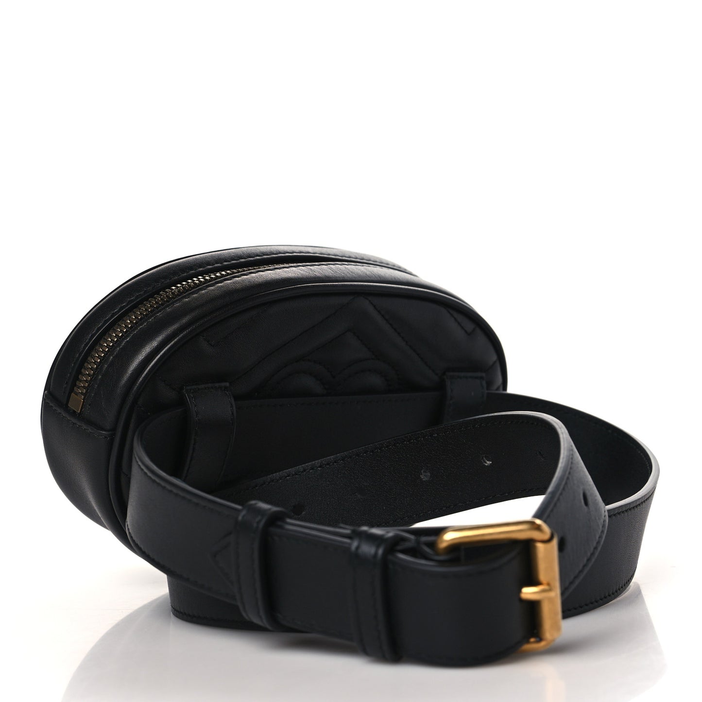 Calfskin Matelasse GG Marmont Belt Bag 85 34 Black