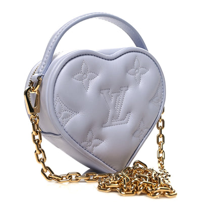 Louis Vuitton Calfskin Embroidered Monogram Pop My Heart Bag Pouch Lilac 3 of 10
