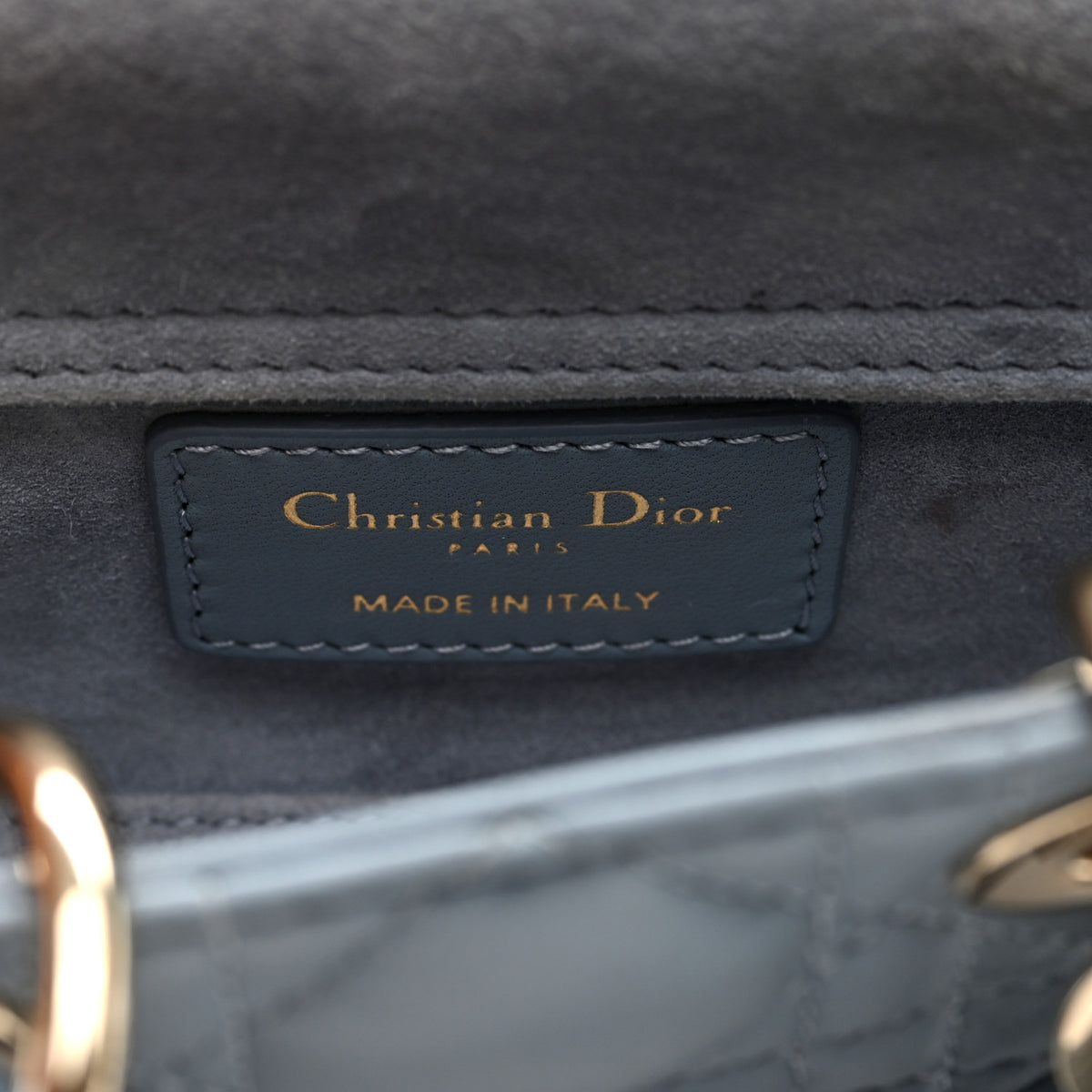 Lambskin Cannage Micro Lady D-Joy  Cloud Blue