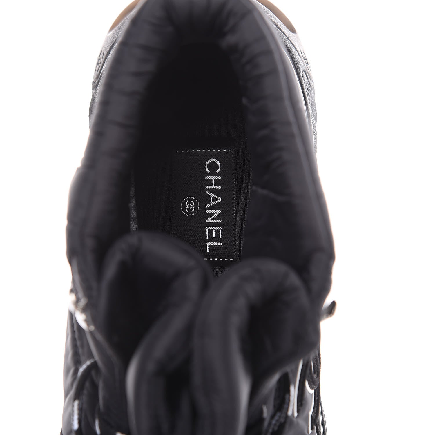 Chanel Fabric Suede Mens CC Sneakers 46 Black 6 of 9