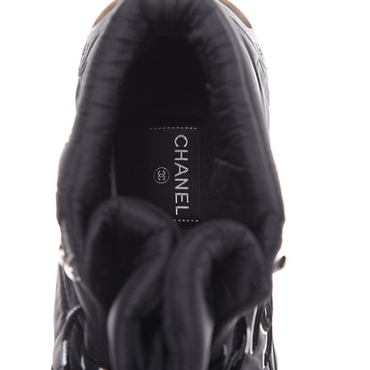 Chanel Fabric Suede Mens CC Sneakers 46 Black 6 of 9