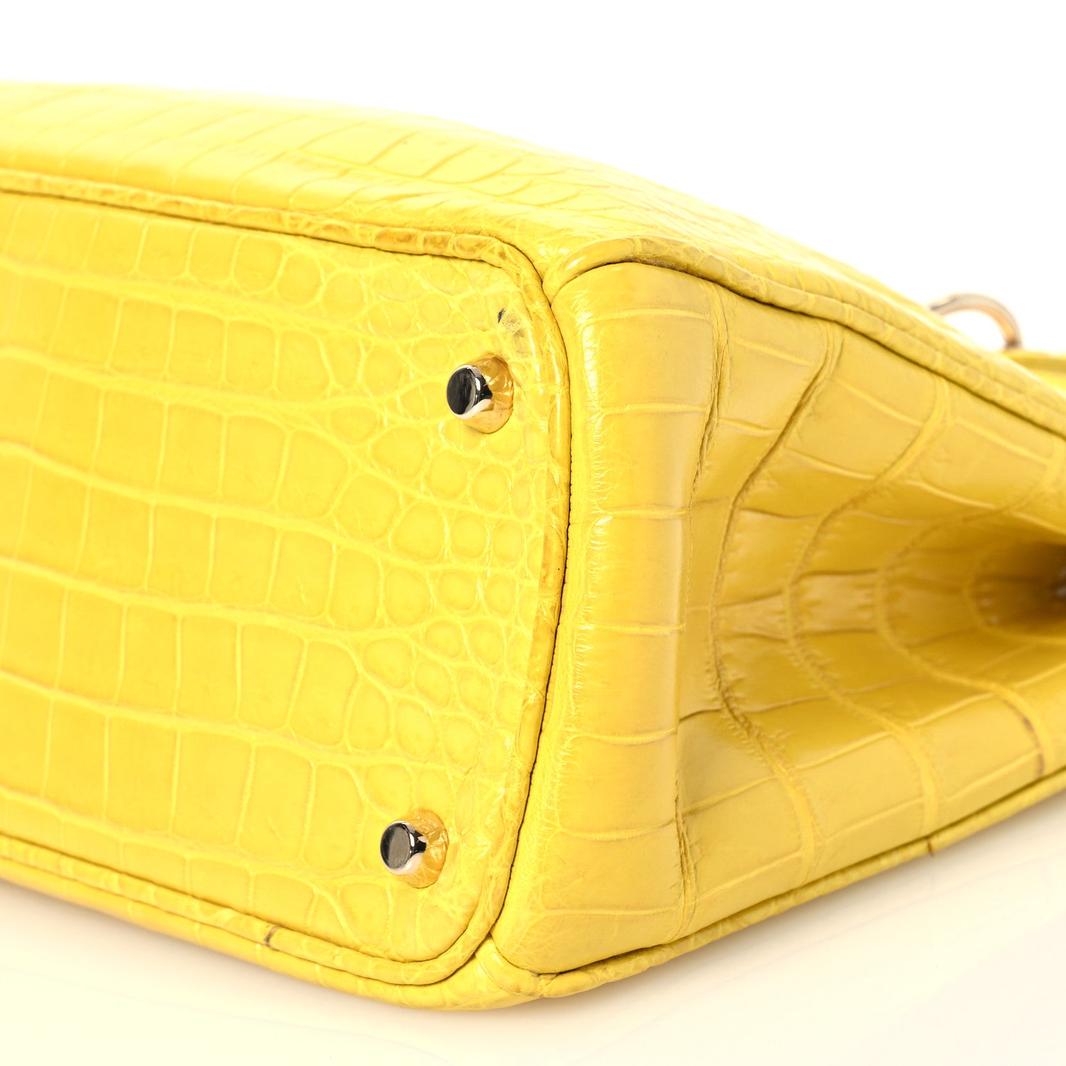Christian Dior Crocodile Large Diorissimo Yellow 13 of 19