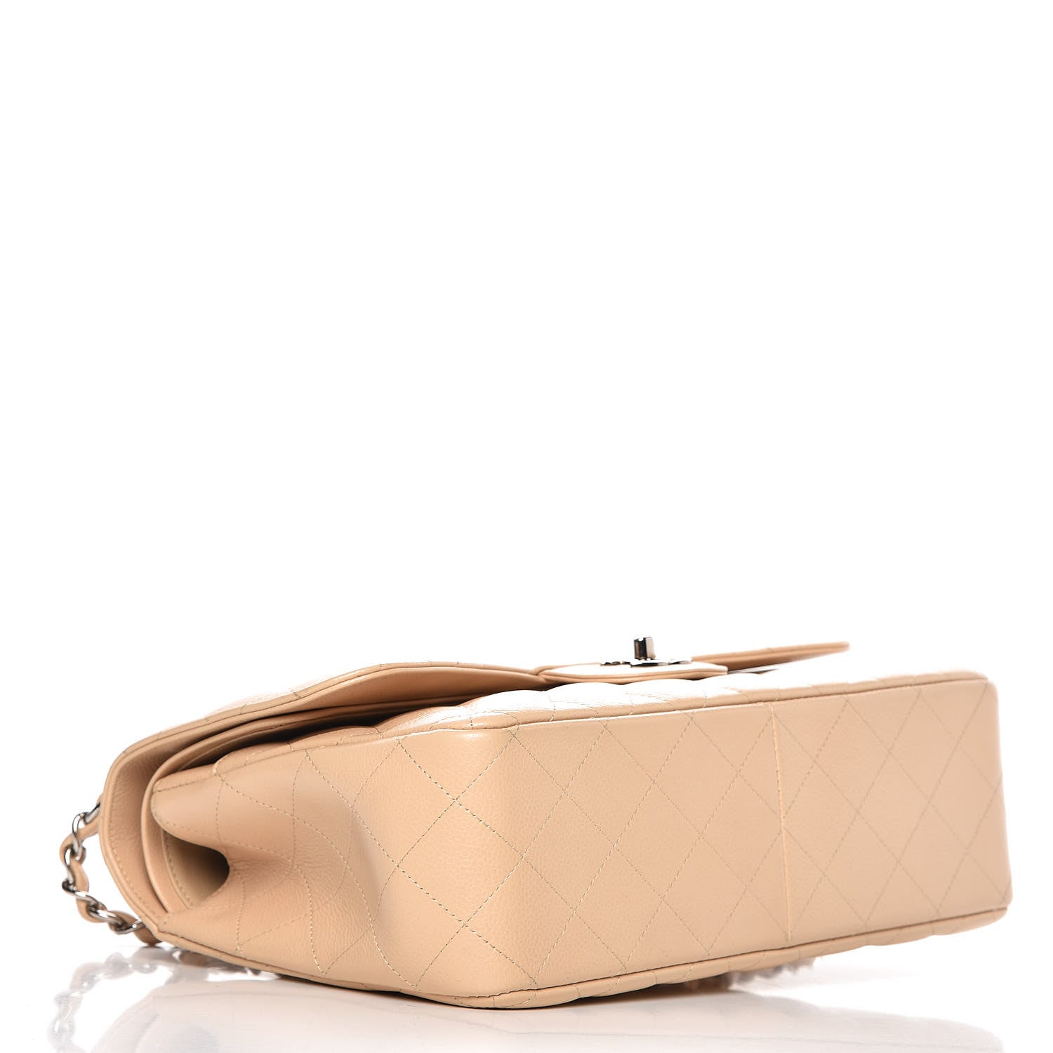 Chanel Caviar Quilted Jumbo Double Flap Light Beige 5 of 8