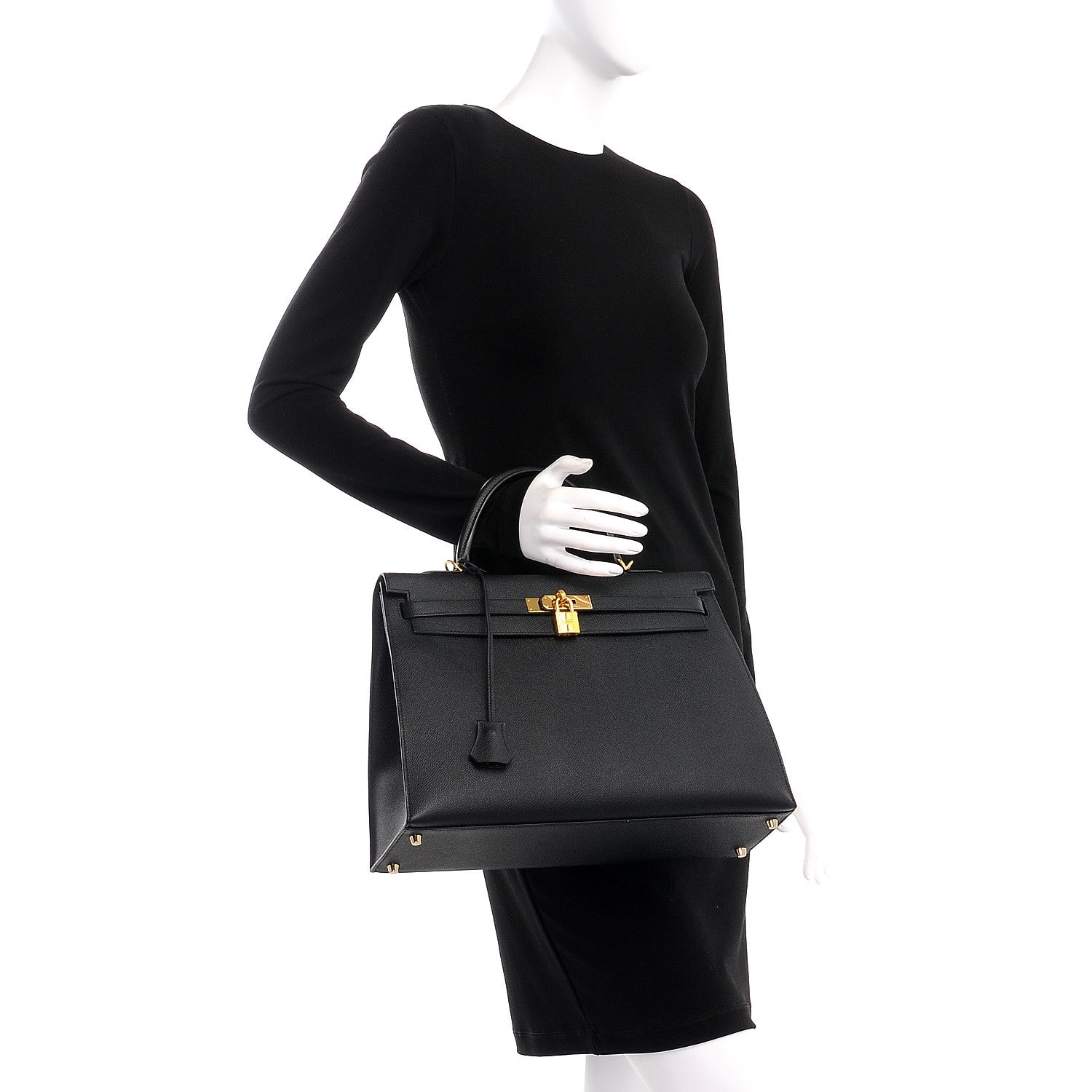 Hermes Epsom Kelly Sellier 35 Black 3 of 32