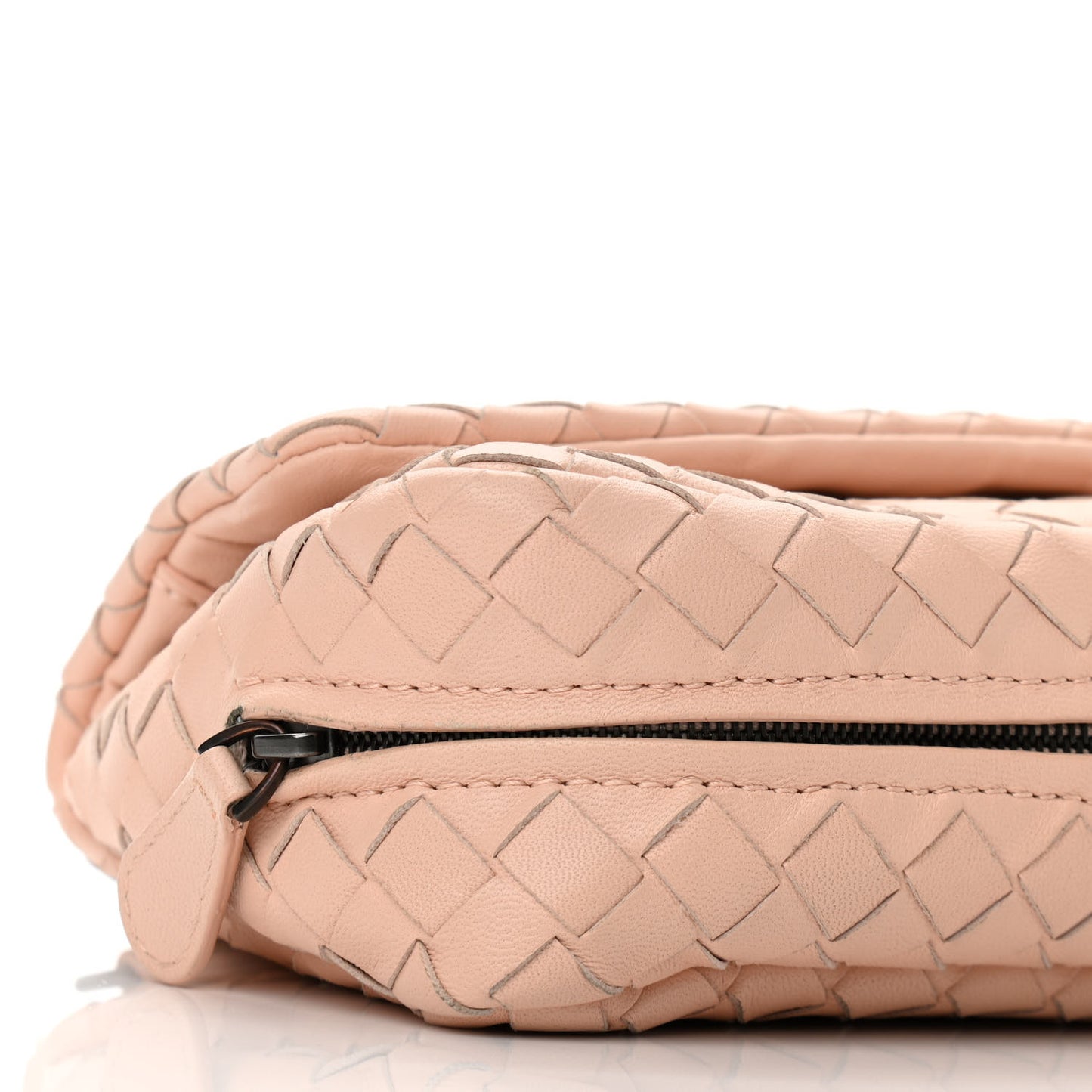 Nappa Intrecciato Mini Chain Messenger Flamingo