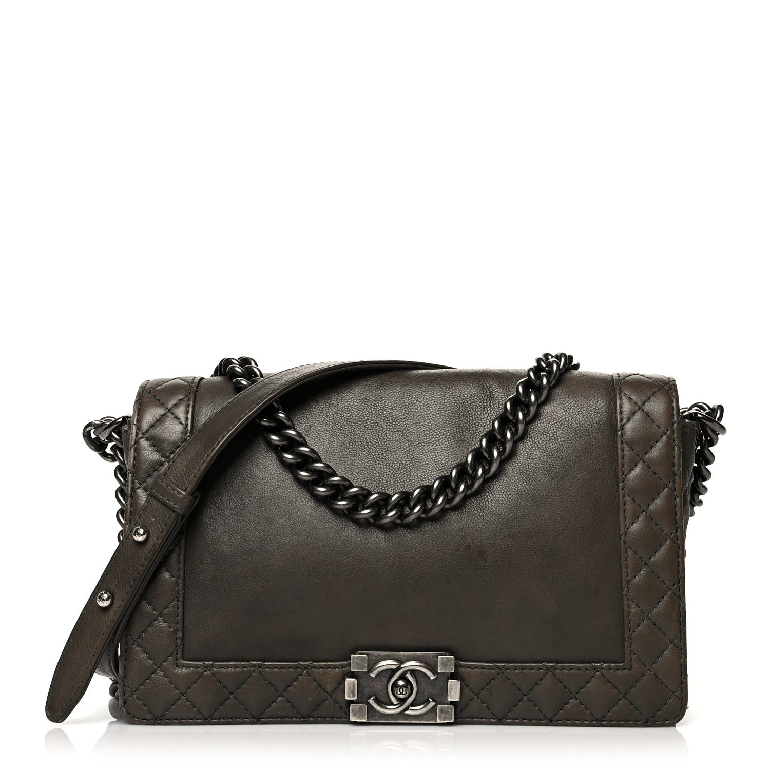 Chanel Calfskin New Medium Boy Reverso Flap Black 1 of 14