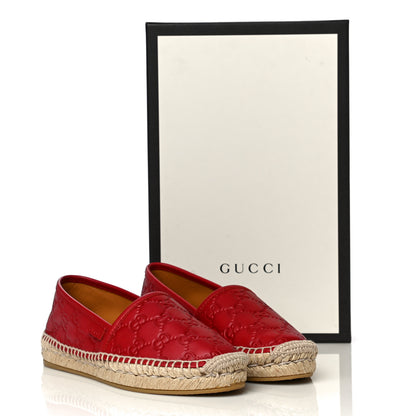 Gucci Guccissima Signature Espadrilles 36 Hibiscus Red 11 of 11
