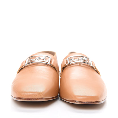 Hermes Supple Goatskin Womens Time Loafers 37 Havane 2 of 11