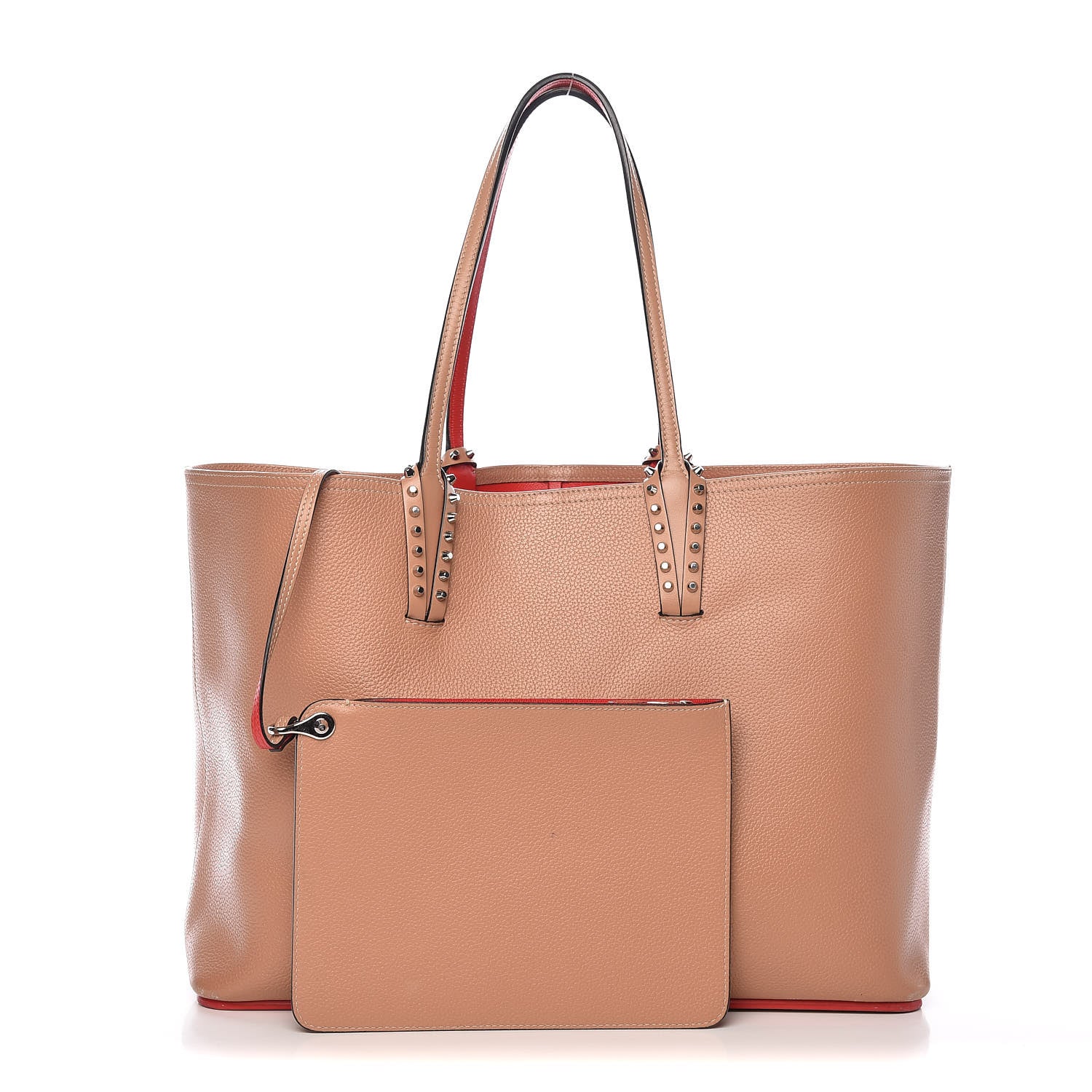 Christian Louboutin Calfskin Spikes East West Cabata Tote Nude 1 of 20