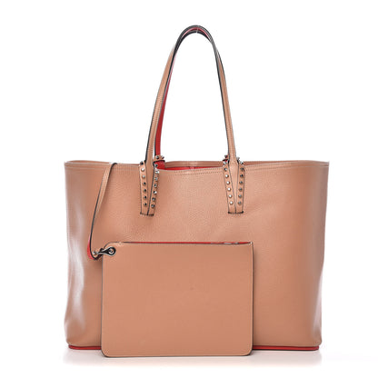 Christian Louboutin Calfskin Spikes East West Cabata Tote Nude 1 of 20