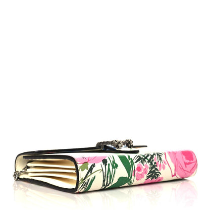 Gucci X KEN SCOTT New Shangai Calfskin Jardin D'Avril Floral Print Mini Dionysus Chain Wallet Ivory Pink 6 of 10