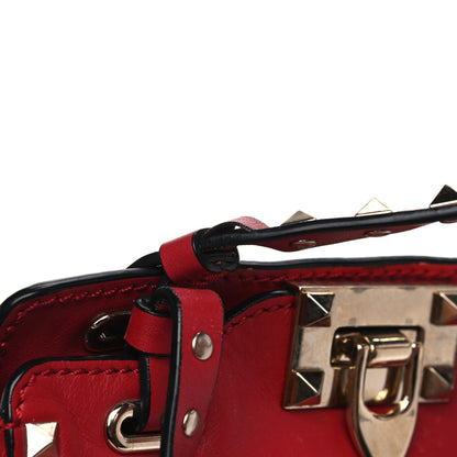 Valentino Garavani Vitello Mini Rockstud Tote Red 8 of 10