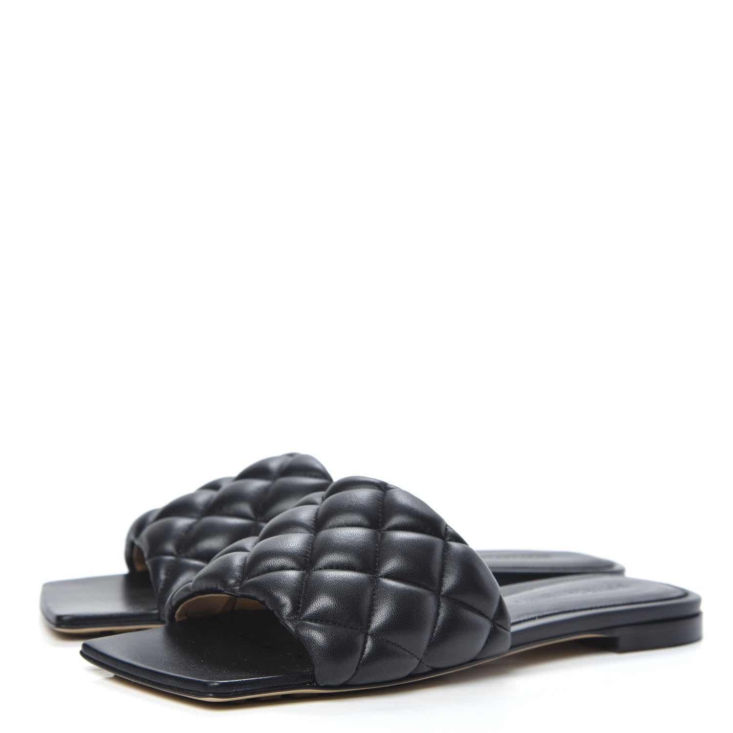 Bottega Veneta Nappa Matelasse Padded Flat Sandals 35 Black 3 of 8