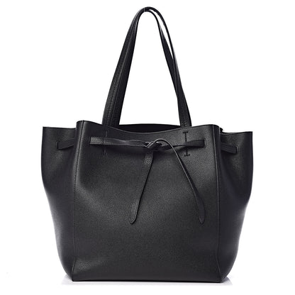 Celine Soft Grained Calfskin Small Belt Cabas Phantom Black 1 of 10
