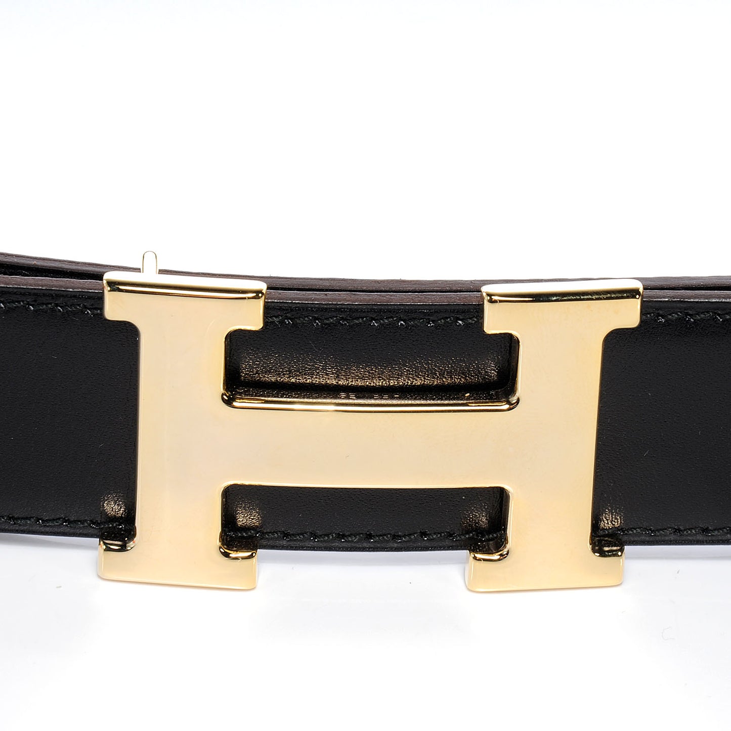 Box Clemence Reversible Constance 32mm H Belt Strap 100 Black
