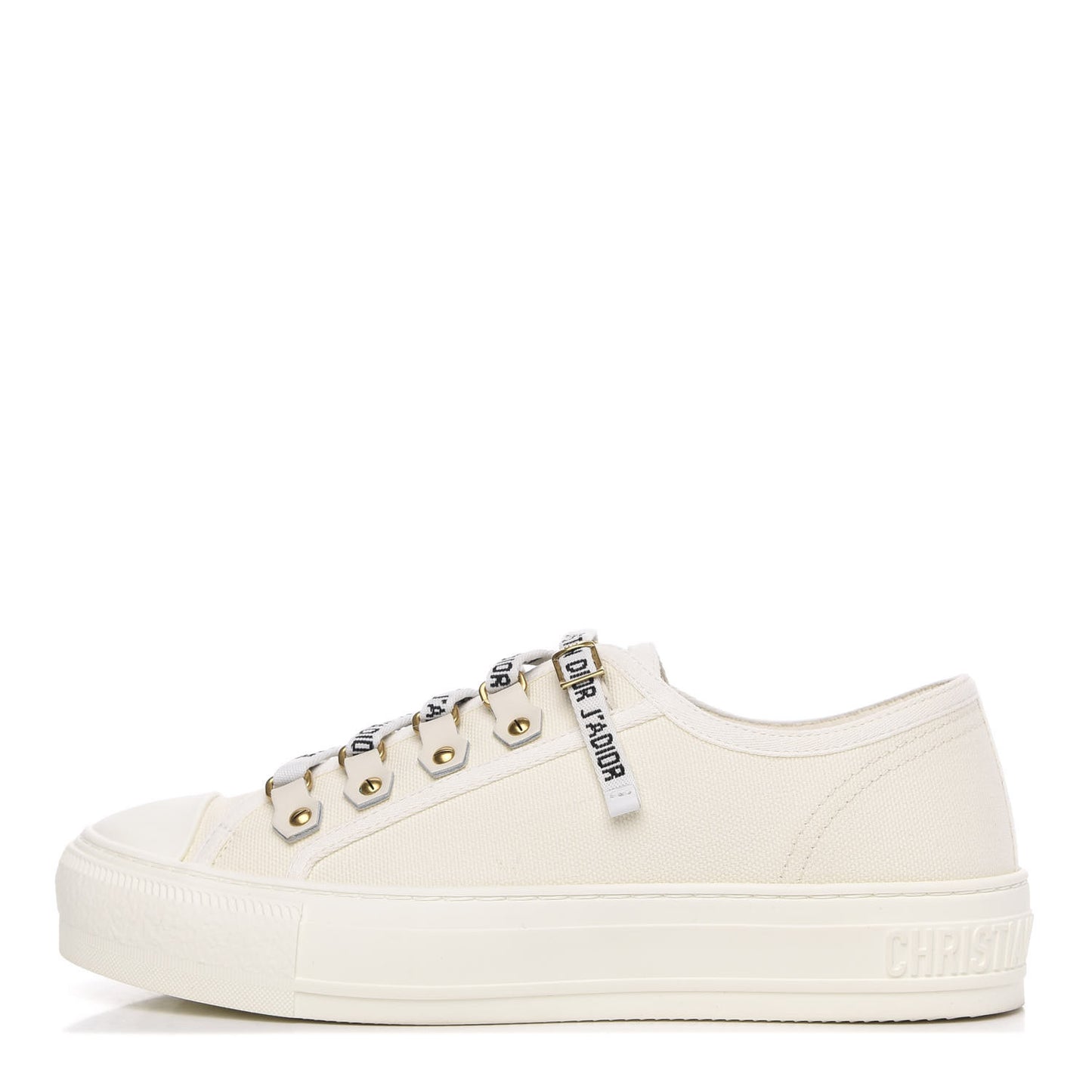 Canvas Walk'n Dior Low Top Sneakers 36 White