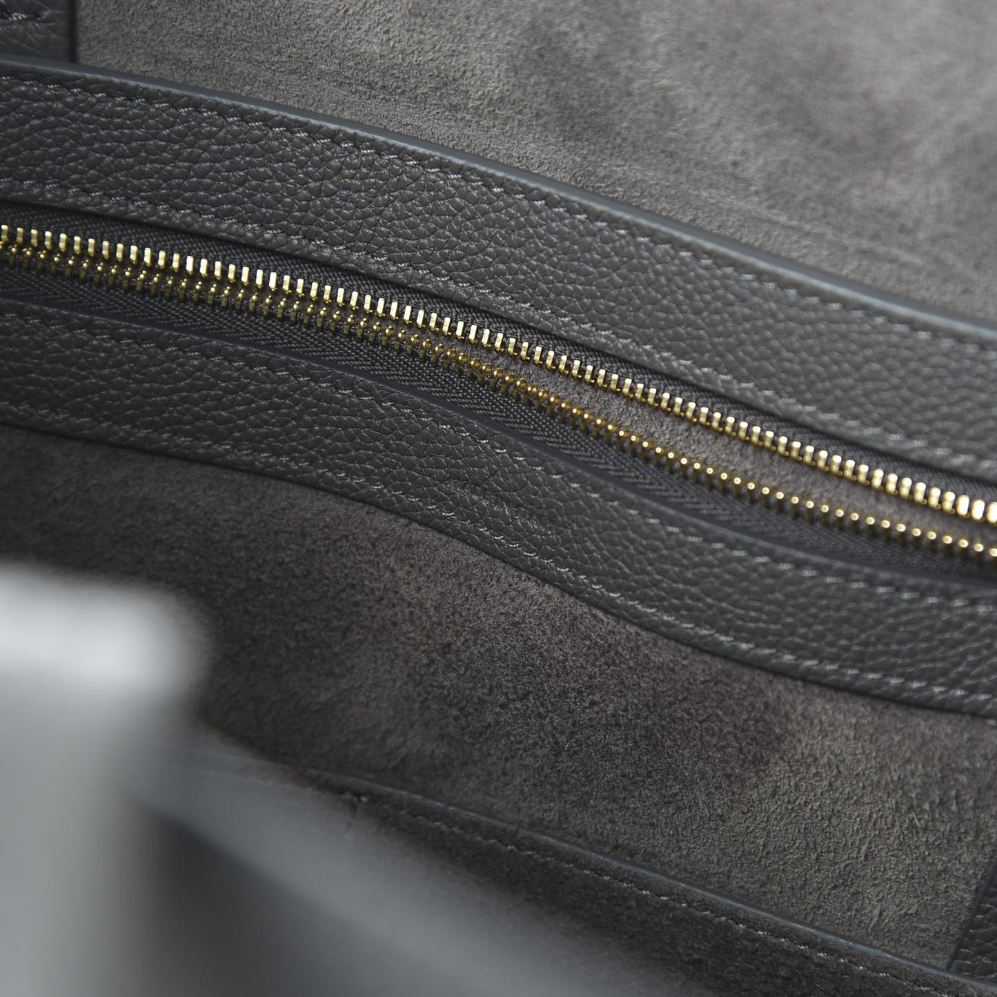 Soft Grained Calfskin Small Belt Cabas Phantom Grey