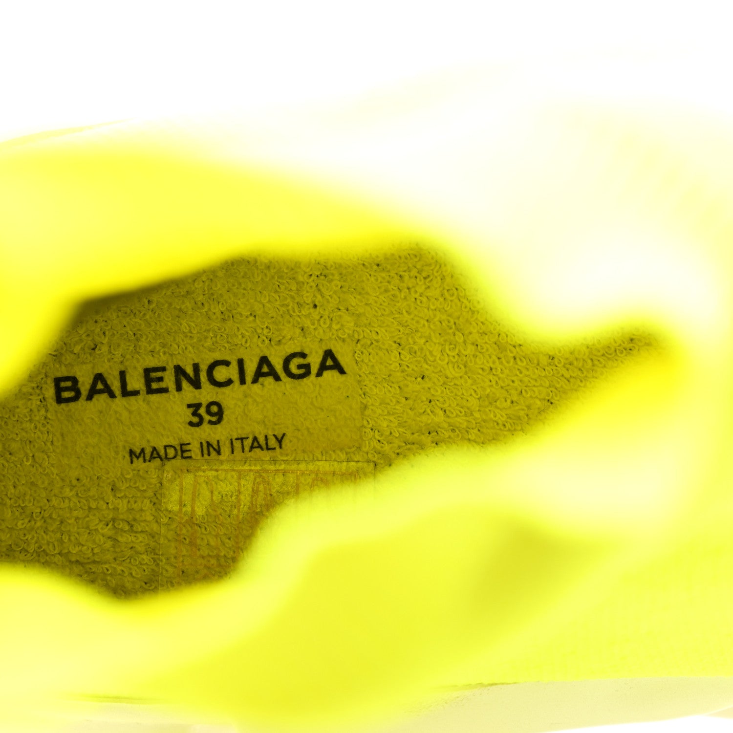 Balenciaga Nylon Knit Womens BB Speed Sneakers  39 Jaune Fluo 9 of 10
