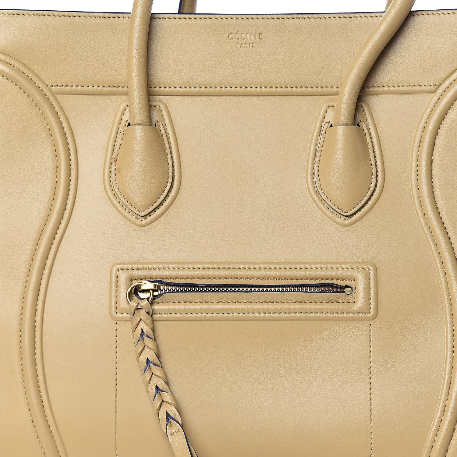 Celine Smooth Calfskin Medium Phantom Luggage Sand 7 of 13
