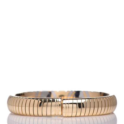 Bulgari 18K Yellow Gold Stainless Steel 10mm Parentesi Bracelet 3 of 4