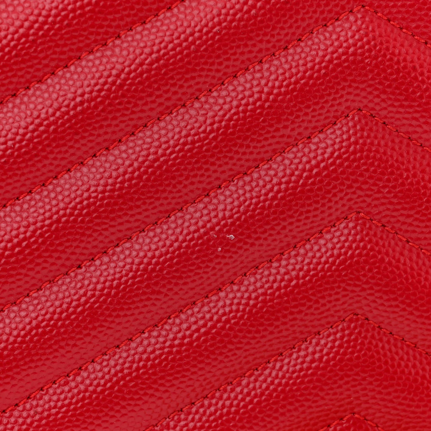 Grain De Poudre Matelasse Chevron Monogram Chain Wallet New Red