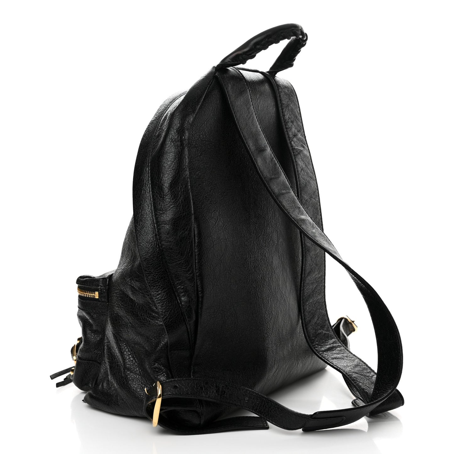 Agneau Classic Gold Hardware Backpack Black