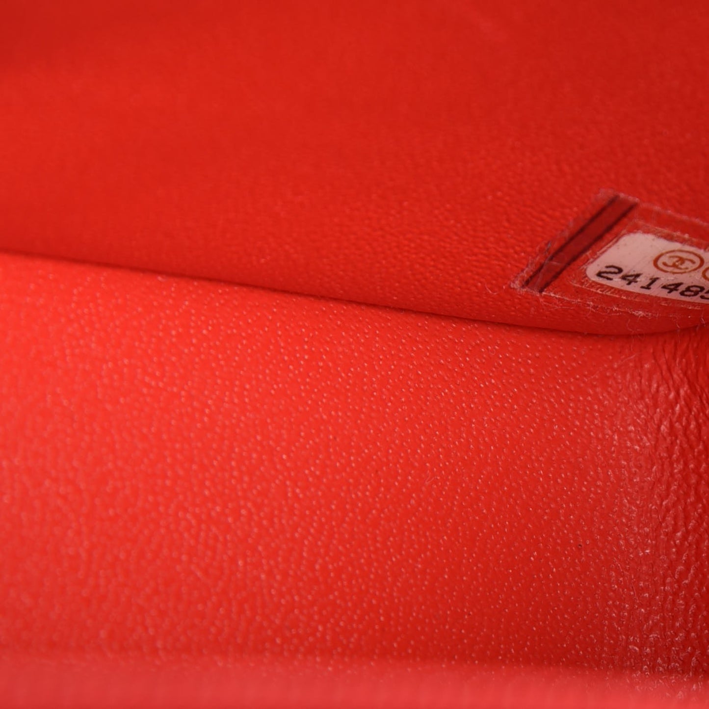 Caviar Chevron Quilted Mini Rectangular Flap Red