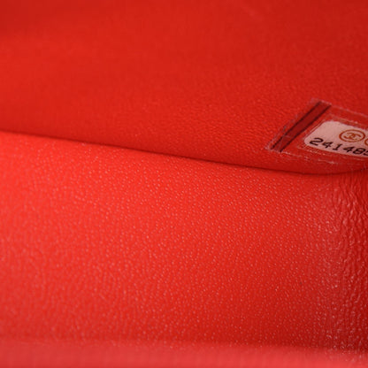 Chanel Caviar Chevron Quilted Mini Rectangular Flap Red 6 of 8