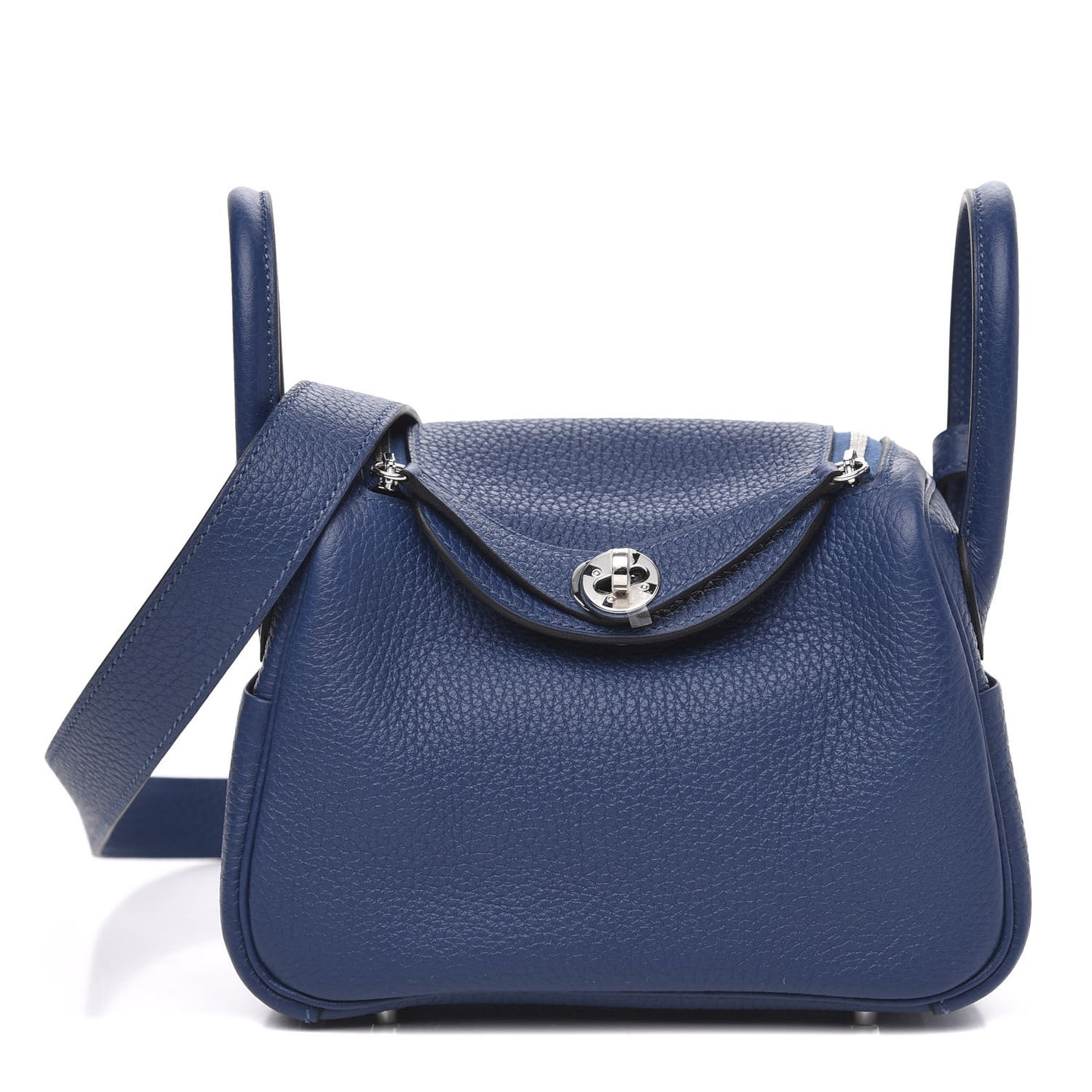 Taurillon Clemence Mini Lindy 20 Deep Bleu