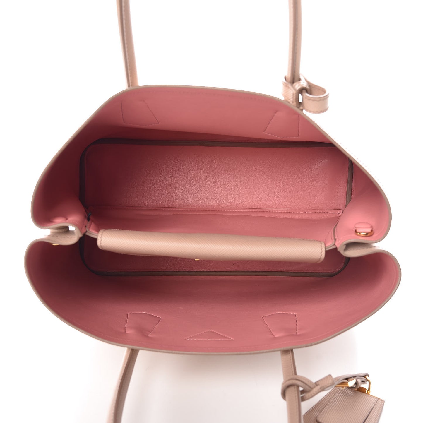 Saffiano Cuir Medium Double Bag Cammeo Rosa