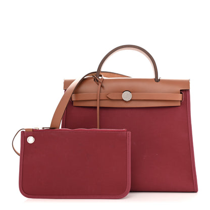 Hermes Vache Hunter Toile Herbag Zip 31 PM Rubis 1 of 15