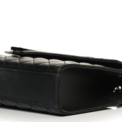 Saint Laurent Grain De Poudre Textured Mixed Matelasse Triquilt Medium Monogram Satchel Black 10 of 13