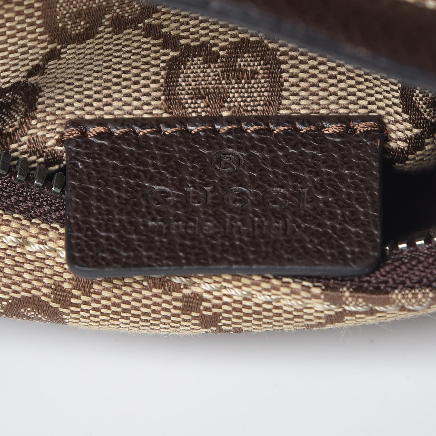 Monogram Web Belt Bag Dark Brown