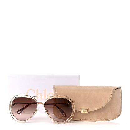 Chloe Carlina Round Sunglasses CE134S Gold 7 of 7