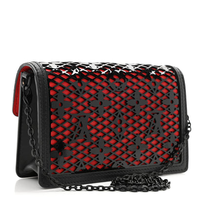 Louis Vuitton Patent Calfskin Laced Monogram Dauphine Chain Wallet Black 3 of 7