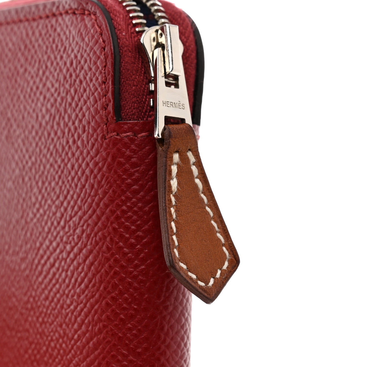 Hermes Epsom Silk'in Compact Wallet Rouge Sellier 8 of 9